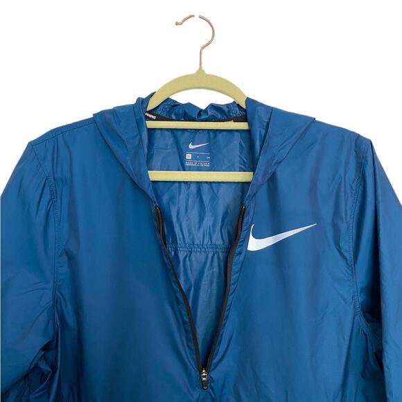 Nike Shield Running Blue Short Sleeve Pullover Windbreaker Sz S - Picture 4 of 15